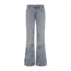 Y/PROJECT VINTAGE PINK ORGANIC COTTON HOOK AND EYE SLIM JEANS