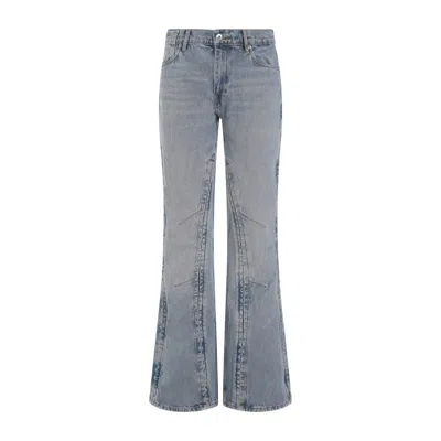 Y/PROJECT Y/PROJECT VINTAGE PINK ORGANIC COTTON HOOK AND EYE SLIM JEANS