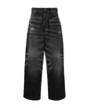 Y/project Washed-effect Wide-leg Jeans In Black