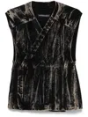 Y/project Whiskering Effect Vest In Black