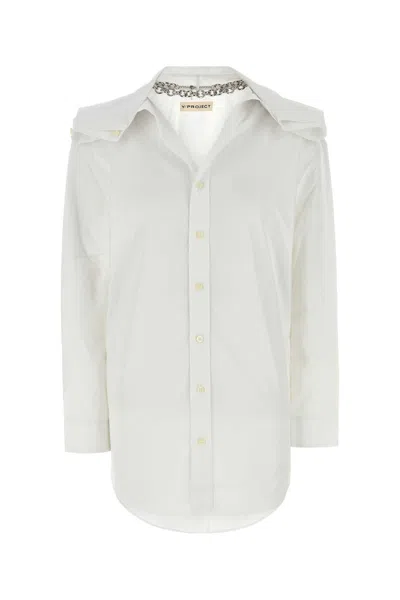 Y/PROJECT Y PROJECT WHITE POPLIN SHIRT