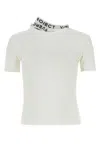 Y/PROJECT WHITE STRETCH COTTON T-SHIRT