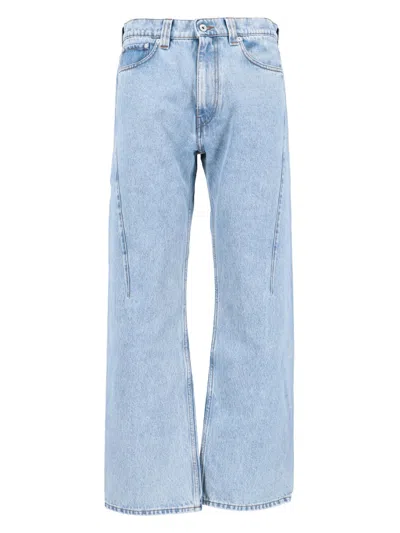 Y/project Wide Jeans In Light Blue