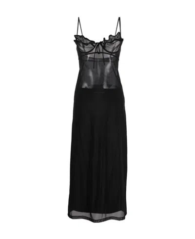 Y/project Wire Mesh Slip Dress In Black