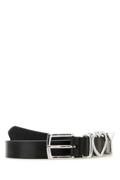 Y/project Y Project Woman Black Leather Belt