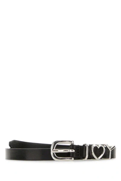 Y/PROJECT Y PROJECT WOMAN BLACK LEATHER BELT