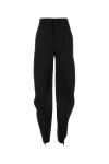Y/project Y Project Black Stretch Polyester Blend Pant In Black