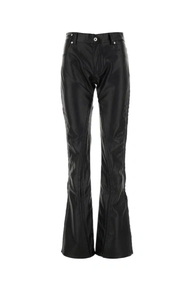 Y/PROJECT Y PROJECT WOMAN BLACK SYNTHETIC LEATHER PANT