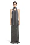 Y/project Gray Multiscarf Maxi Dress In Grey