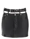 Y/project Y Project Y Belt Faux Leather Mini Skirt Women In Black