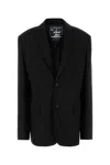 Y/project Y Project Women Black Stretch Jersey Oversize Blazer In Black