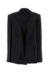 Y/project Y Project Charcoal Cupro Oversize Blazer In Gray