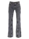 Y/project Y Project Hook-and-eye Flared Jeans In Black