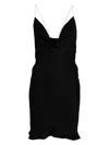 Y/project Cowl-neck Satin Slip Dress In Black