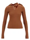Y/project Long-sleeved Top With Pin In Brown