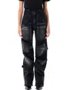 Y/project Women's Velcro Multi Panel Jeans In Black