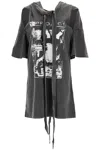 Y/project Multiscarf Rock Band Print Dress In Black