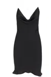 Y/project Black Invisible Strap Minidress In Black