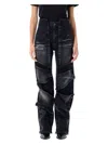 Y/project Velcro Multi Panel Jeans In Faded Black