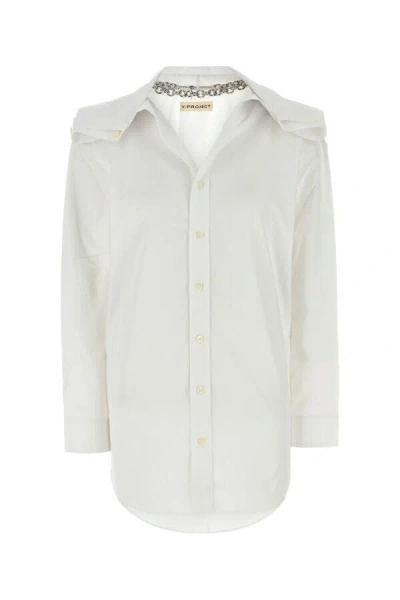 Y/project Y Project Women White Poplin Shirt