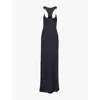 Y/project Black Invisible Strap Maxi Dress In Vintage Black