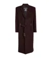 Y/project Wool-blend Y Belt Overcoat In Brown