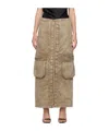 Y/project Skirt With Belt Loops And Cargo Pockets In Nude