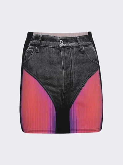 Y/project X Jean Paul Gaultier Trompe-l'oeil Janty Mini Skirt In Grey