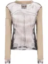 Y/project X Jean Paul Gaultier Trompe L'oeil Top In Neutrals