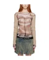 Y/project X Jean Paul Gaultier Trompe L'oeil Top In Nude