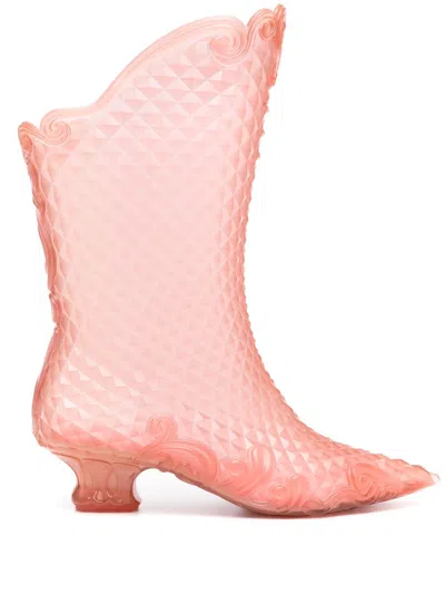 Y/project X Melissa Pointed Court Boot In Pink