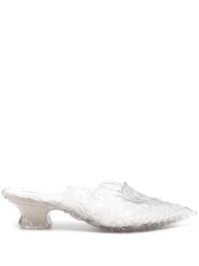 Y/PROJECT X MELISSA TRANSPARENT 50 EMBOSSED MULES