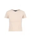 Y/project "y Chrome Baby" Logo T-shirt In Beige