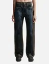 Y/project Blue & Brown 'yp' Trompe L'oeil Jeans In Multicolor
