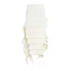 Y/project White Wash Cotton Bug Denim Skirt In Beige