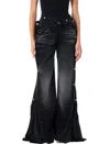 Y/project Collasped Waist Jeans In Faded Black