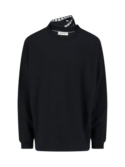 Y/project Black Triple Collar Long Sleeve T-shirt