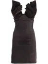 Y/project Mini Dress With Adjustable Shoulder Strap In Black