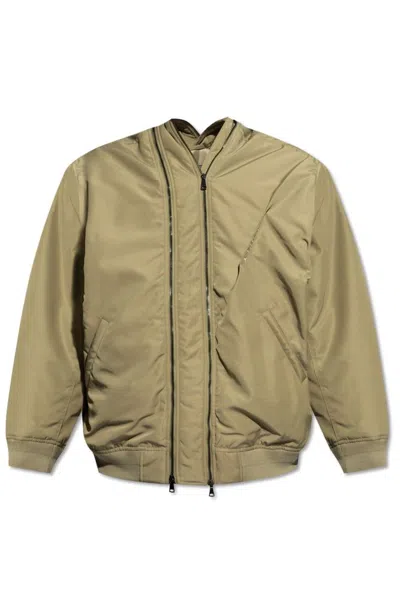 Y/project Taupe Double Zip Bomber Jacket In Dark Beige