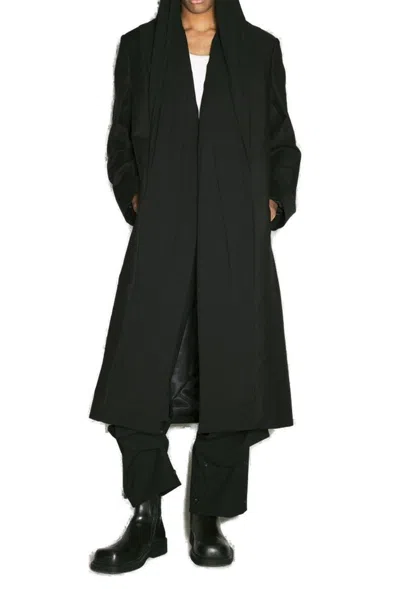 Y/project Black Draped Hood Coat