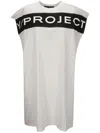 Y/project Scrunched Logo Tank Dress In White