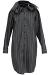 Y/project Relaxed Chain Detail Shirt Dress In Grey