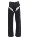 Y/project Black Evergreen Cut Out Jeans In Black