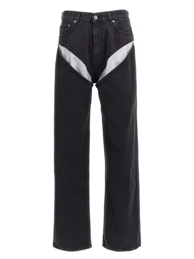 Y/project Black Evergreen Cut Out Jeans