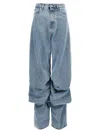 Y/project Evergreen Draped Cuff Jeans In Blue