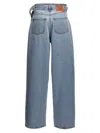 Y/project High Waist Wide Leg Jeans With Belt Loops In Blue