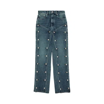Pre-owned Y/project Evergreen Snap Off Jeans 'vintage Blue'