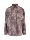 Y/project Floral Stripe Button-up Shirt In Pink