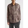 Y/project Floral Stripe Button-up Shirt In Faded Floral Stripe