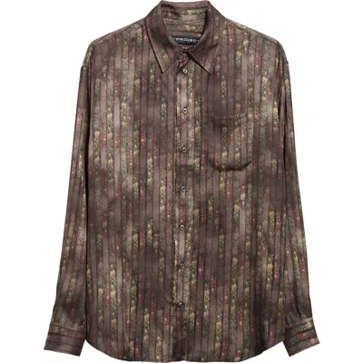 Y/project Floral Stripe Button-up Shirt In Faded Floral Stripe